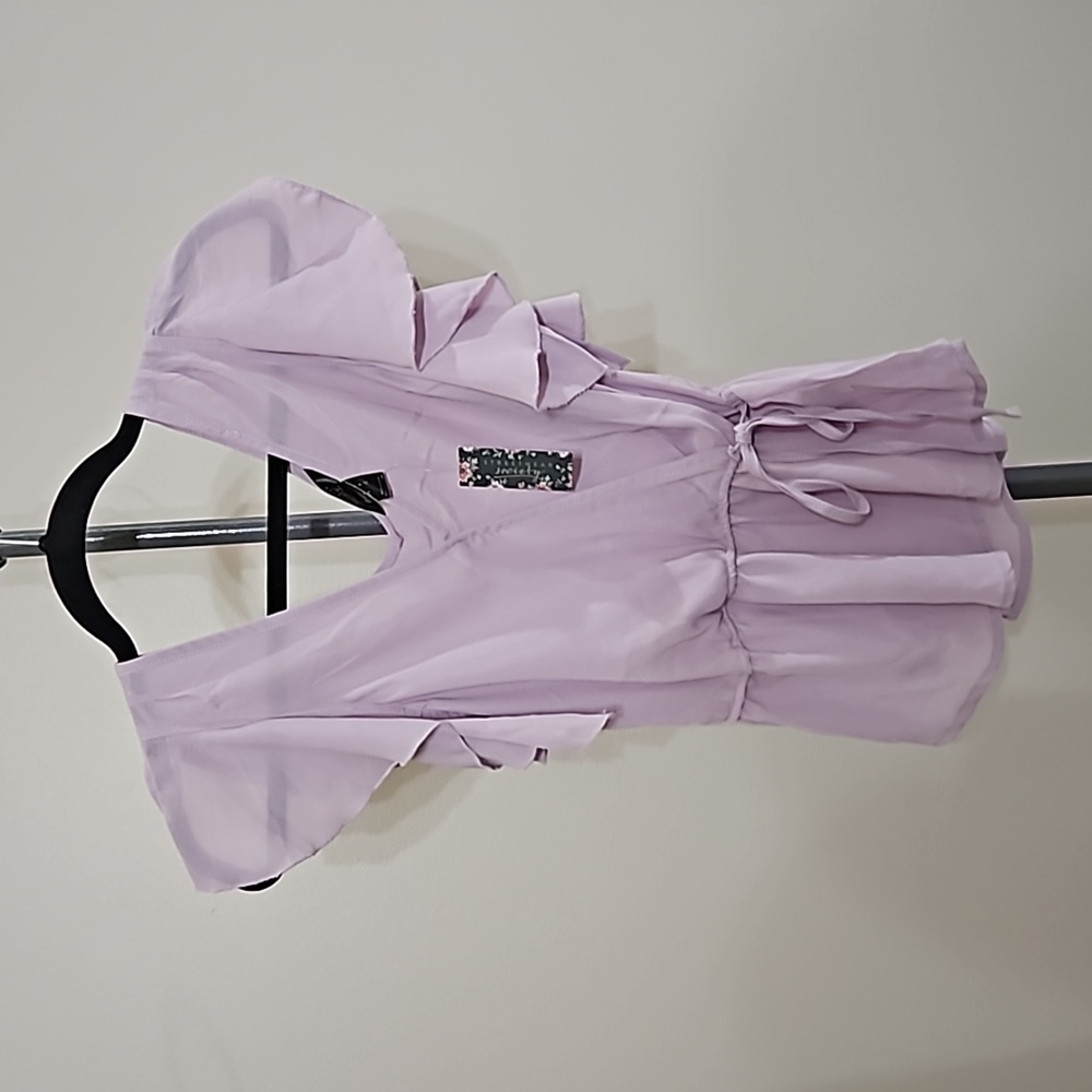5 for $15!! NWT Streetwear Society Sz Small Lavender Purple Sheer Blouse Top